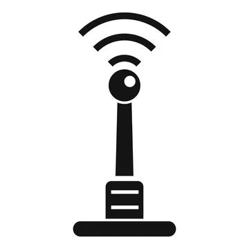 Remote access antenna icon, simple style Stock Illustration