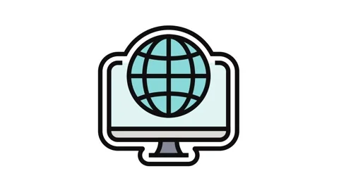 Remote access color icon animation Stock Footage 326115405