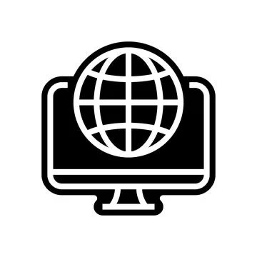 Remote access glyph icon vector illustration 스톡 일러스트