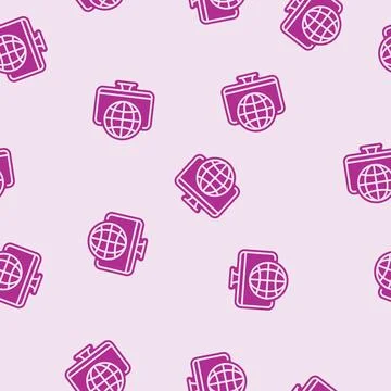 Remote access glyph seamless pattern Stockillustratie