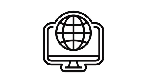 Remote access line icon animation Stock Footage 326122617