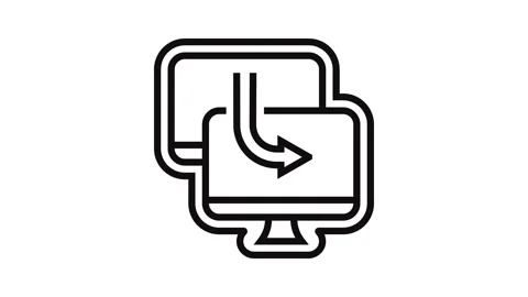 Remote access line icon animation Stock Footage 326122949