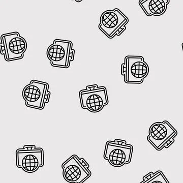Remote access line seamless pattern 스톡 일러스트