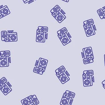 Remote access line vector seamless pattern Stock Illustration