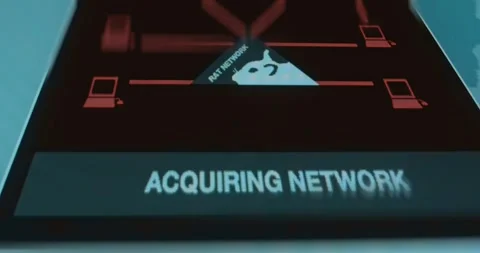 Remote Access Trojan, RAT NETWORK Stock Footage 321757167
