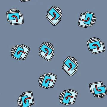 Remote access vector seamless pattern Illustrazione stock