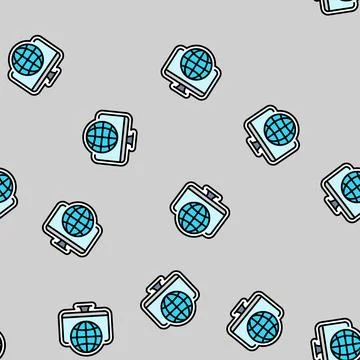 Remote access vector seamless pattern 스톡 일러스트