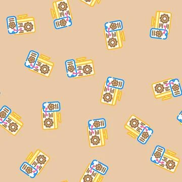 Remote access vector seamless pattern 스톡 일러스트