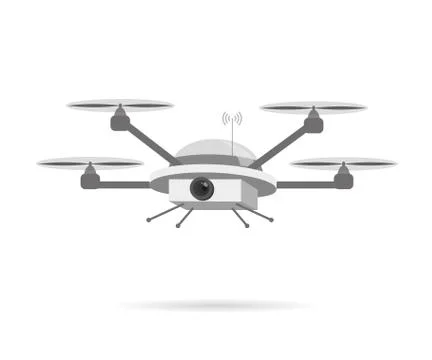 Remote air drone with camera Stock Illustration