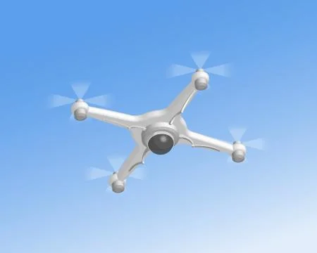 Remote air drone with camera Stock Illustration