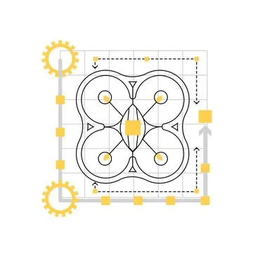 Remote air drone Stock Illustration