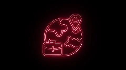 Remote Assistance Isolated on Black Background Neon Support Service Animation Stock-Footage 328106986