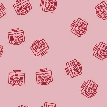 Remote assistance repair computer line vector seamless pattern イラスト素材