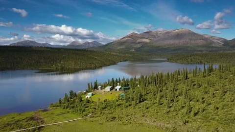 Remote Backpacking High Altitude Tent Camp Site Stock Footage 121268707