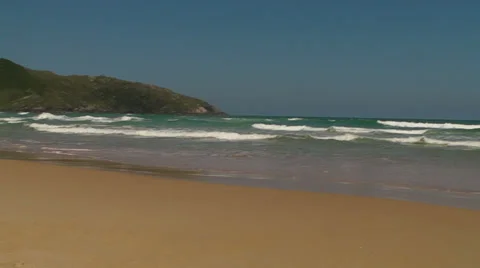 Remote Beach 2 at Lagoinha do Leste Stock Footage 33781989