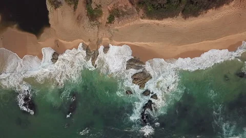 Remote beach in Mexico - view from above Stock Footage 199810141