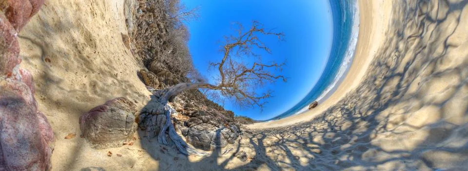Remote beach. Stock Photos