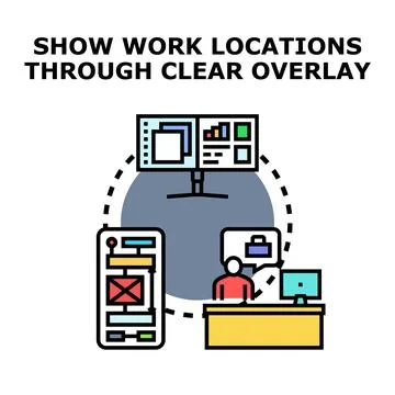 Remote business work process using digital technology イラスト素材