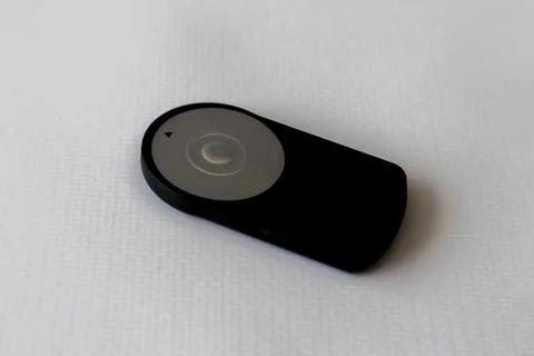 Remote button for camera on white background Stock Photos