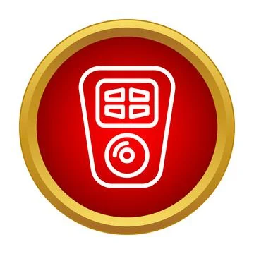 Remote car control key fob security device icon Stock Illustration