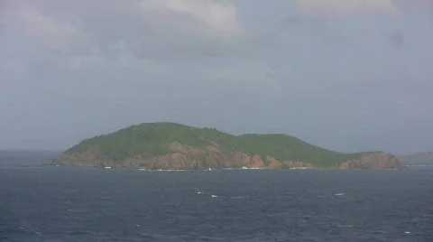 Remote Caribbean island Stock Footage 93175