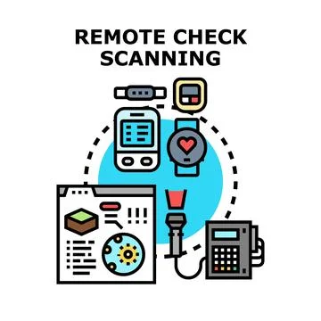 Remote check scanning using digital payment technology Stock Illustration