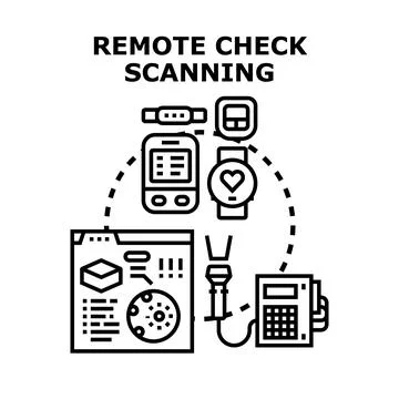 Remote check scanning using digital payment technology Stock Illustration