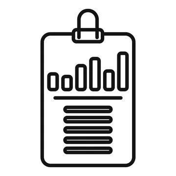 Remote clipboard icon outline vector. Baking invoice folder イラスト素材