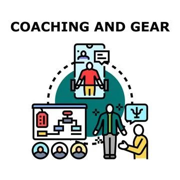 Remote coaching and guidance for personal and professional development Stock Illustration