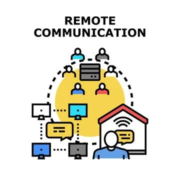 Remote communication concept for business technology Stock Illustration
