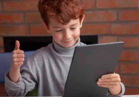 Remote communication via the Internet to communicate Stock Photos