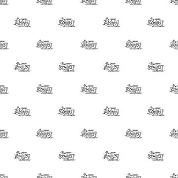 Remote communication seamless pattern with online connection Stock Illustration