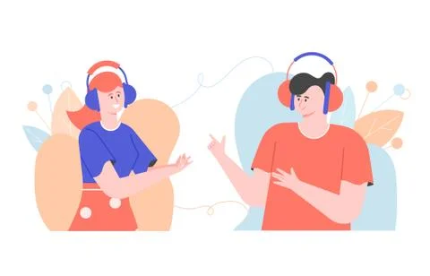 Remote communication via video. Ilustração Stock