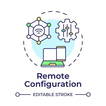 Remote configuration multi color concept icon Stockillustratie