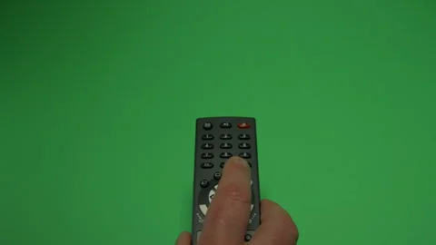 Remote Control 1 on Green screen Chroma key pt10 of 44 Stock Footage 240290467