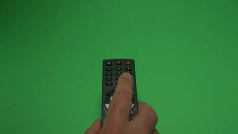 Remote Control 1 on Green screen Chroma key pt11 of 44 Video stock 240290932