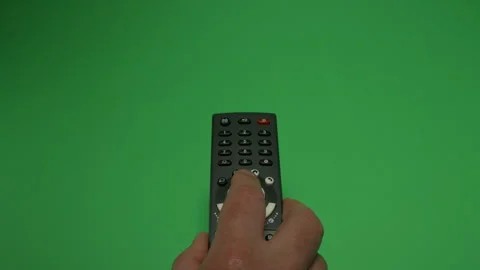 Remote Control 1 on Green screen Chroma key pt12 of 44 Stock Footage 240291458