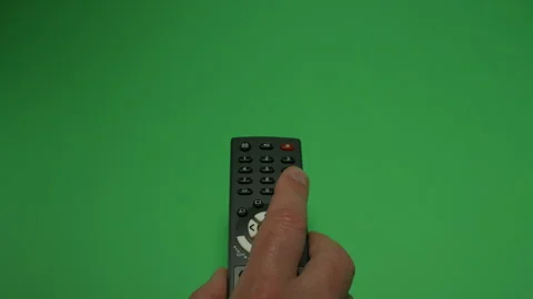 Remote Control 1 on Green screen Chroma key pt19 of 44 Stock Footage 240295571