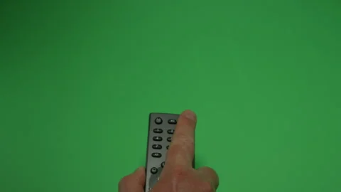 Remote Control 1 on Green screen Chroma key pt22 of 44 Stock Footage 240296982