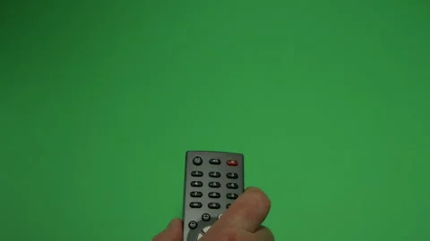 Remote Control 1 on Green screen Chroma key pt23 of 44 Stock Footage 240298937