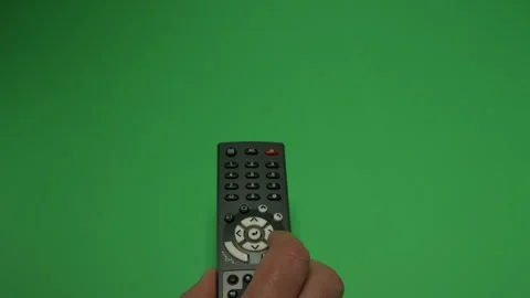 Remote Control 1 on Green screen Chroma key pt24 of 44 Stock Footage 240301016