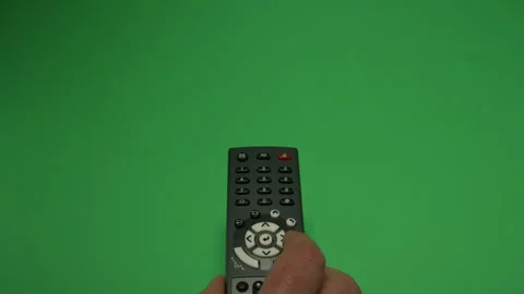 Remote Control 1 on Green screen Chroma key pt25 of 44 Stock Footage 240301062