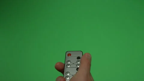 Remote Control 5 on Green screen Chroma key pt2 of 11 Stock Footage 240337525