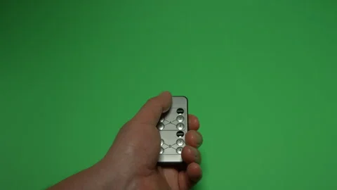 Remote Control 5 on Green screen Chroma key pt9 of 11 Stock Footage 240338384