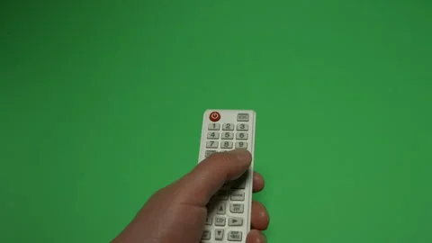 Remote Control 6 on Green screen Chroma key pt5 of 13 Stock Footage 240340014