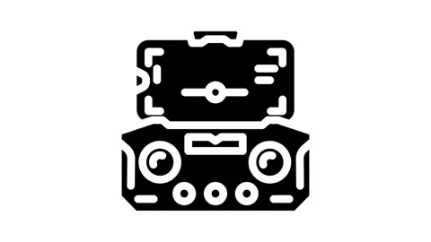 Remote control aerial vehicle glyph icon animation Stock Footage 326735614