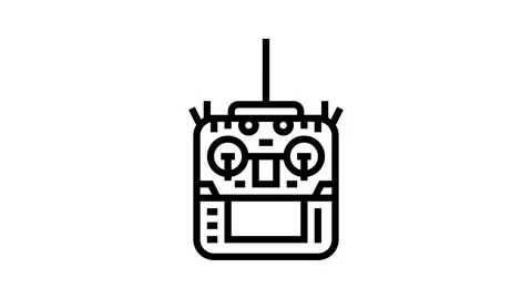 Remote control aerial vehicle line icon animation Stock Footage 326125771