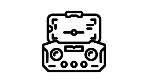 Remote control aerial vehicle line icon animation Stock Footage 326751797