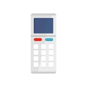 Remote control air conditioner icon, flat style Stock Illustration