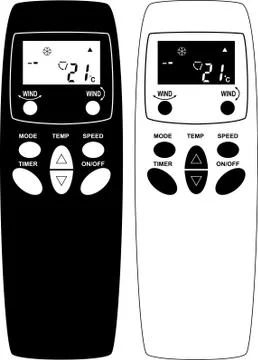 Remote control from the air conditioner. Stock Illustration